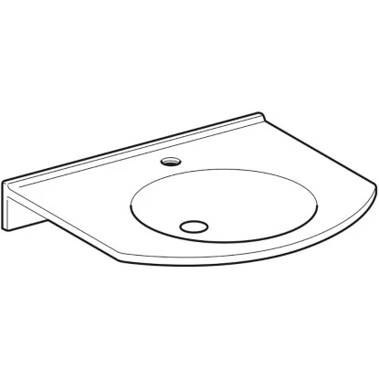 Geberit Waschbecken Publica 60 Cm Weiß Mit Hahnloch Mit Überlauf 4 Geberit Waschbecken Publica 60 Cm Weiß Mit Hahnloch Mit Überlauf – Bild 2