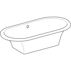 Geberit Tawa Ovale Badewanne 180 Cm Weiß 7 Geberit Tawa Ovale Badewanne 180 Cm Weiß -Badezimmergeschäft 4123 650400000 Perspective