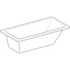 Geberit Rechteck-Badewanne Renova 160 Cm Weiß -Badezimmergeschäft 4123 657360000 Perspective