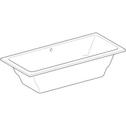Geberit Rechteck-Badewanne Renova Duo 180 Cm Weiß -Badezimmergeschäft 4123 657380000 Perspective