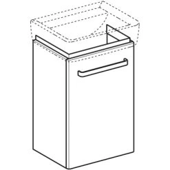 Geberit Waschbeckenunterschrank 40 Cm Renova Compact Mit 1 Tür Lichtgrau 8 Geberit Waschbeckenunterschrank 40 Cm Renova Compact Mit 1 Tür Lichtgrau -Badezimmergeschäft 4123 862046000 Perspective