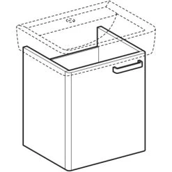 Geberit Waschbeckenunterschrank 41 Cm Renova Plan Mit 1 Tür Weiß 7 Geberit Waschbeckenunterschrank 41 Cm Renova Plan Mit 1 Tür Weiß -Badezimmergeschäft 4123 879350000 Perspective
