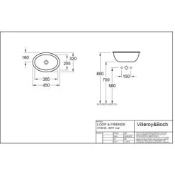 Villeroy & Boch Loop & Friends Einbauwaschbecken 45 Cm Pergamon Mit ÜL CPlus 5 Villeroy & Boch Loop & Friends Einbauwaschbecken 45 Cm Pergamon Mit ÜL CPlus -Badezimmergeschäft 4123 vbtz 615500 615501 5