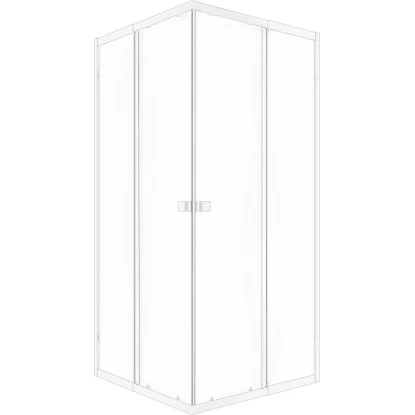 Baliv Duschkabine DUK-90.11E 77 Cm - 90 Cm Weiß 4 Baliv Duschkabine DUK-90.11E 77 Cm - 90 Cm Weiß – Bild 2