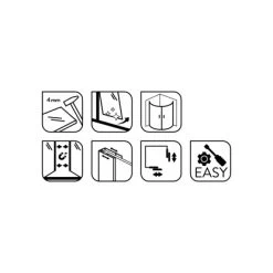 Baliv Duschkabine DUK-80.20R 80 Cm X 80 Cm Chrom -Badezimmergeschäft 4250312107720 WEB02 270521