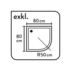 Baliv Duschkabine DUK-80.20R 80 Cm X 80 Cm Chrom -Badezimmergeschäft 4250312107720 WEB03 270521