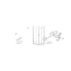 Baliv Duschkabine DUK-90.70E 90 Cm X 90 Cm Chrom -Badezimmergeschäft 4250312110980 S02 080720 L