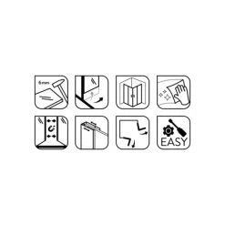 Baliv Duschkabine DUK-90.70E 90 Cm X 90 Cm Chrom -Badezimmergeschäft 4250312110980 WEB02 270521