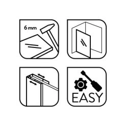 Baliv Duschabtrennung Walk-In DUK-120.80 120 Cm X 195 Cm Chrom -Badezimmergeschäft 4250312111000 WEB02 270521
