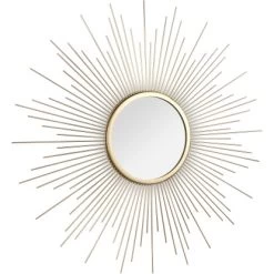 Mirrors & More Dekospiegel Sunny Gold Ø 60 Cm
