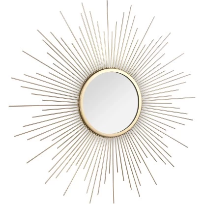 Mirrors & More Dekospiegel Sunny Gold Ø 60 Cm 3 Mirrors & More Dekospiegel Sunny Gold Ø 60 Cm