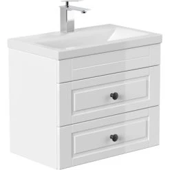 Posseik Badmöbel-Set Portus SlimLine HxBxT: 52 Cm X 60 Cm X 36 Cm Weiß Hochglanz -Badezimmergeschäft 4251982603727 4873 3