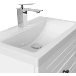 Posseik Badmöbel-Set Portus SlimLine HxBxT: 52 Cm X 60 Cm X 36 Cm Weiß Hochglanz -Badezimmergeschäft 4251982603727 4873 5