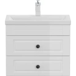 Posseik Badmöbel-Set Portus SlimLine HxBxT: 52 Cm X 60 Cm X 36 Cm Weiß Hochglanz -Badezimmergeschäft 4251982603727 4873 8