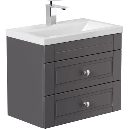 Posseik Badmöbel-Set Portus SlimLine H X B X T: 52 Cm X 60 Cm X 36 Cm Anthrazit 5 Posseik Badmöbel-Set Portus SlimLine H X B X T: 52 Cm X 60 Cm X 36 Cm Anthrazit – Bild 3