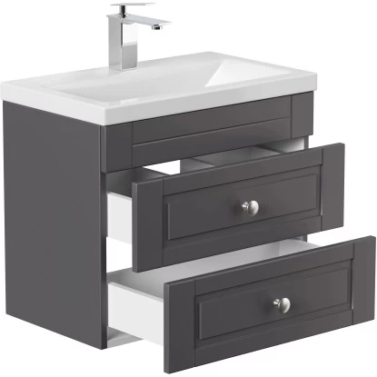 Posseik Badmöbel-Set Portus SlimLine H X B X T: 52 Cm X 60 Cm X 36 Cm Anthrazit 6 Posseik Badmöbel-Set Portus SlimLine H X B X T: 52 Cm X 60 Cm X 36 Cm Anthrazit – Bild 4