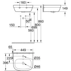 Grohe Handwaschbecken Euro Keramik PureGuard Alpinweiß 45 Cm 9 Grohe Handwaschbecken Euro Keramik PureGuard Alpinweiß 45 Cm -Badezimmergeschäft 428750 1709 428750 ma