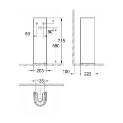 Grohe Standsäule Euro Keramik Alpinweiß 7 Grohe Standsäule Euro Keramik Alpinweiß -Badezimmergeschäft 428788 1709 mass 3
