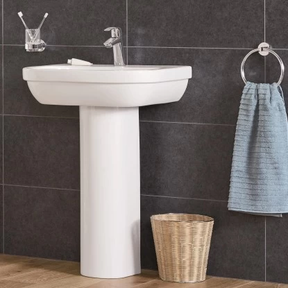 Grohe Standsäule Euro Keramik Alpinweiß 4 Grohe Standsäule Euro Keramik Alpinweiß – Bild 2