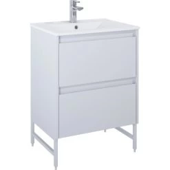 Maximus Waschbeckenunterschrank Sisi 60 Cm 2 Schubladen Stone Matt -Badezimmergeschäft 441248 4807 WTU 3