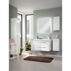 Fackelmann Waschbeckenunterschrank 80 Cm Milano Weiß -Badezimmergeschäft 480524 3254 4