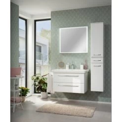 Fackelmann Waschbeckenunterschrank 80 Cm Milano Weiß -Badezimmergeschäft 480524 3254 6