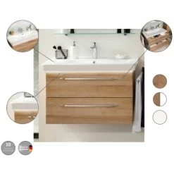 Fackelmann Waschbeckenunterschrank 80 Cm Milano Weiß -Badezimmergeschäft 480524 3254 8