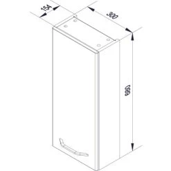 Fackelmann Hängeschrank 30 Cm Milano Ast-Eiche 14 Fackelmann Hängeschrank 30 Cm Milano Ast-Eiche -Badezimmergeschäft 480533 3254 7