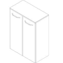 Fackelmann Doppel-Unterschrank 60,5 Cm Milano Weiß-Ast-Eiche -Badezimmergeschäft 480554 3254 9