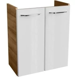 Fackelmann Waschbeckenunterschrank 52 Cm Milano Weiß-Ast-Eiche