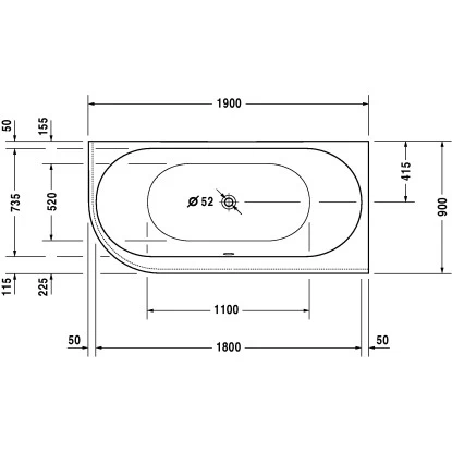 Duravit Badewanne Darling New 190 Cm X 90 Cm Ecke Rechts Weiß 4 Duravit Badewanne Darling New 190 Cm X 90 Cm Ecke Rechts Weiß – Bild 2