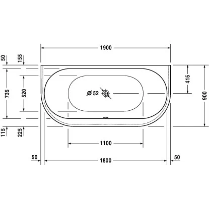 Duravit Badewanne Darling New 190 Cm X 90 Cm Vorwand Weiß 4 Duravit Badewanne Darling New 190 Cm X 90 Cm Vorwand Weiß – Bild 2