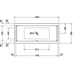 Duravit Badewanne Starck 180 Cm X 80 Cm Einbauversion 2 Rückenschrägen Weiß -Badezimmergeschäft 492201 4123 duv d700338d