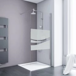 Schulte Duschwand Walk In Alexa Style 2.0 Chromoptik Dekor Liane 100 Cm