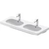 Duravit Möbel-Doppelwaschbecken D-Code 120 Cm Weiß Mit 1 Hahnloch Pro Becken -Badezimmergeschäft 509209 2438 34812 1