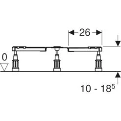 Geberit Fußgestell Für Duschwannen Aus Sanitäracryl -Badezimmergeschäft 515720 4123 das 884257 5