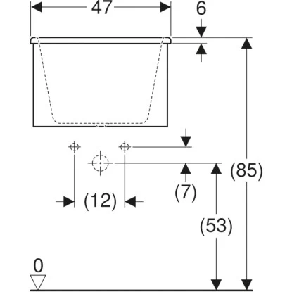 Geberit Raumsparwanne Bambini Weiß 6 Geberit Raumsparwanne Bambini Weiß – Bild 4