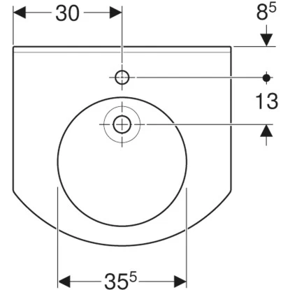 Geberit Waschbecken Publica 60 Cm Weiß Mit Hahnloch Mit Überlauf 7 Geberit Waschbecken Publica 60 Cm Weiß Mit Hahnloch Mit Überlauf – Bild 5