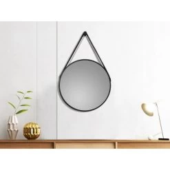 DSK Design Wandspiegel Rund Silver Coiffeur Ø 50 Cm Schwarz Matt -Badezimmergeschäft 517563 4018 1