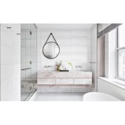 DSK Design Wandspiegel Rund Silver Coiffeur Ø 50 Cm Schwarz Matt -Badezimmergeschäft 517563 4018 6