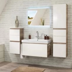 Fackelmann Hochschrank 40 Cm Piuro Graueiche-Weiß -Badezimmergeschäft 538634 3254 piuro 6