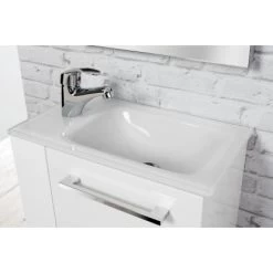 Fackelmann Handwaschbecken 45 Cm Glas Weiß