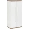 Fackelmann Doppel-Midischrank 50 Cm Stanford Weiß- Eiche Natur -Badezimmergeschäft 54 80053 stanf dmidi weiss