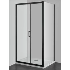 Sanotechnik Seitenwand Elite F80B Schwarz -Badezimmergeschäft 56968 4633 Fixglas F80B 01 1