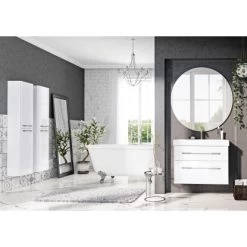 Hochschrank 30 Cm Madrid Weiß -Badezimmergeschäft 5902490640030 4807 2