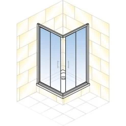 Schulte ExpressPlus Eckeinstieg Sunny Sicherheitsglas Chromoptik 190x80cm -Badezimmergeschäft 63451 2053 4060991050411 2
