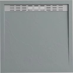 Verosan+ Duschplatte Mit Duschrinne Hellgrau 90 Cm X 90 Cm