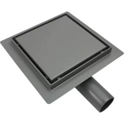 VerosanPro Duschrinne-Bodenablauf Nakia Quadratisch Matt Hellgrau 30 Cm X 30 Cm