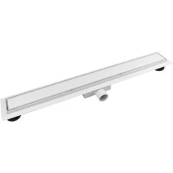 VerosanPro Duschrinne Nakia DR2 Komplettset Inkl. Designrost Matt Weiß 80 Cm