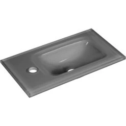 Fackelmann Glas-Waschbecken Für Gäste-WC 45 Cm Grau -Badezimmergeschäft 66 3254 82407 glasbecken 2